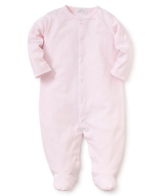 Kissy Kissy Dots Print Footie Pink/White
