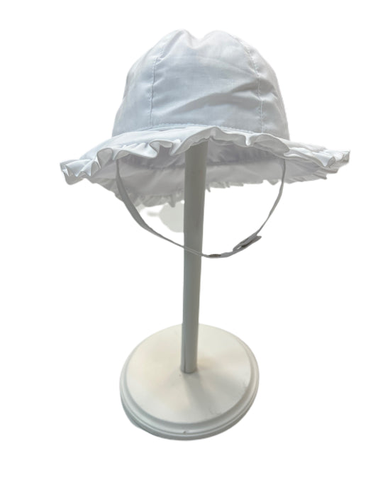Bailey Boys Girls White Hat w/ Ruffle