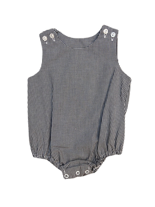 Banbury Cross Button Shoulder Bubble Black Gingham