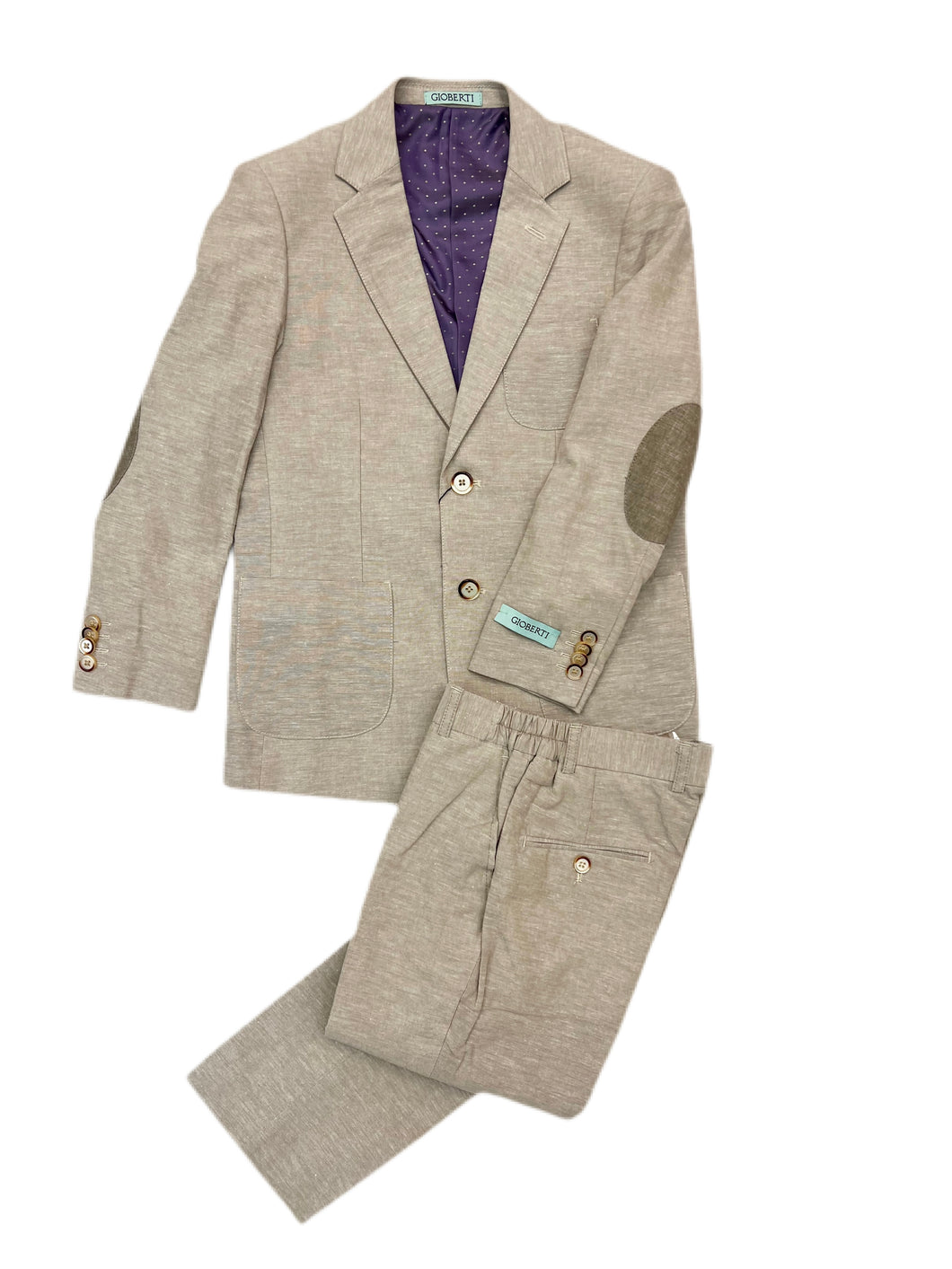 Magen Kids Khaki Linen Suit