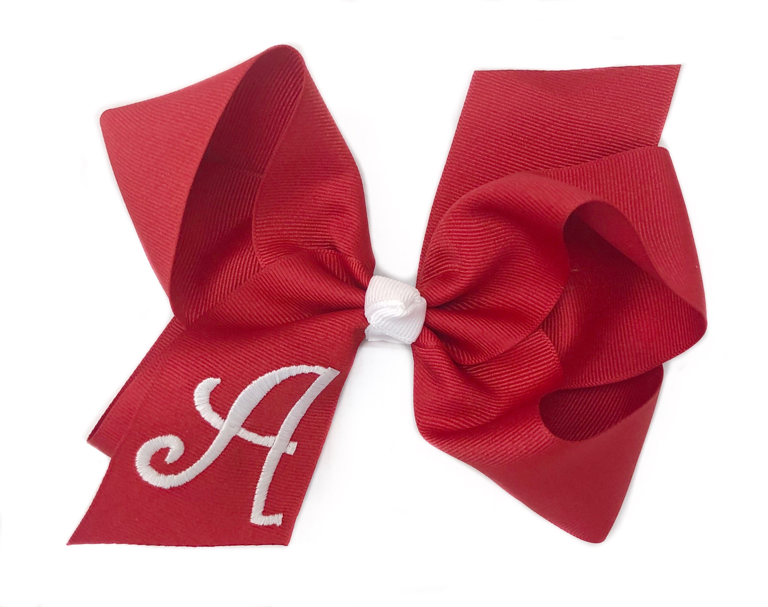 Banbury Large Monogram Bow Pink/White Letter – banburycrosskids