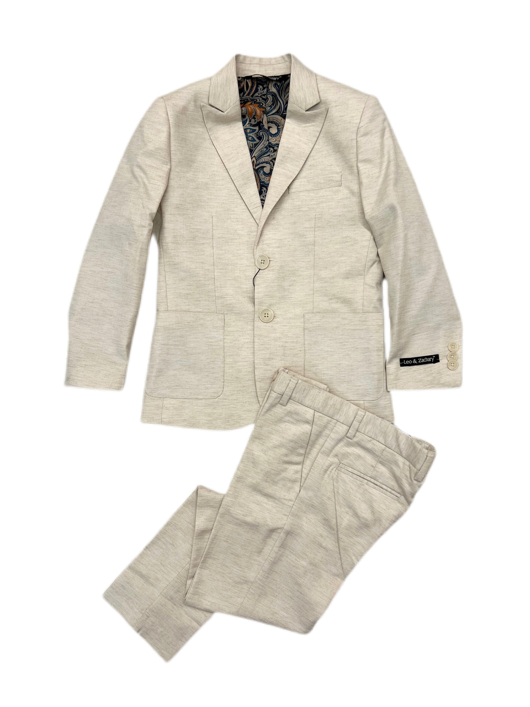 Leo & Zachary Tan Havana Linen Suit