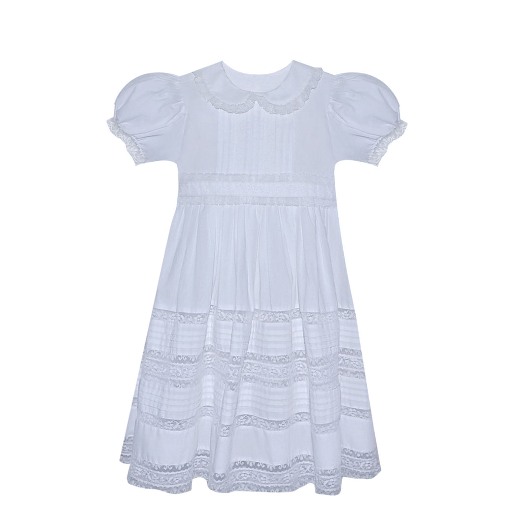 White Lace Collar Dress