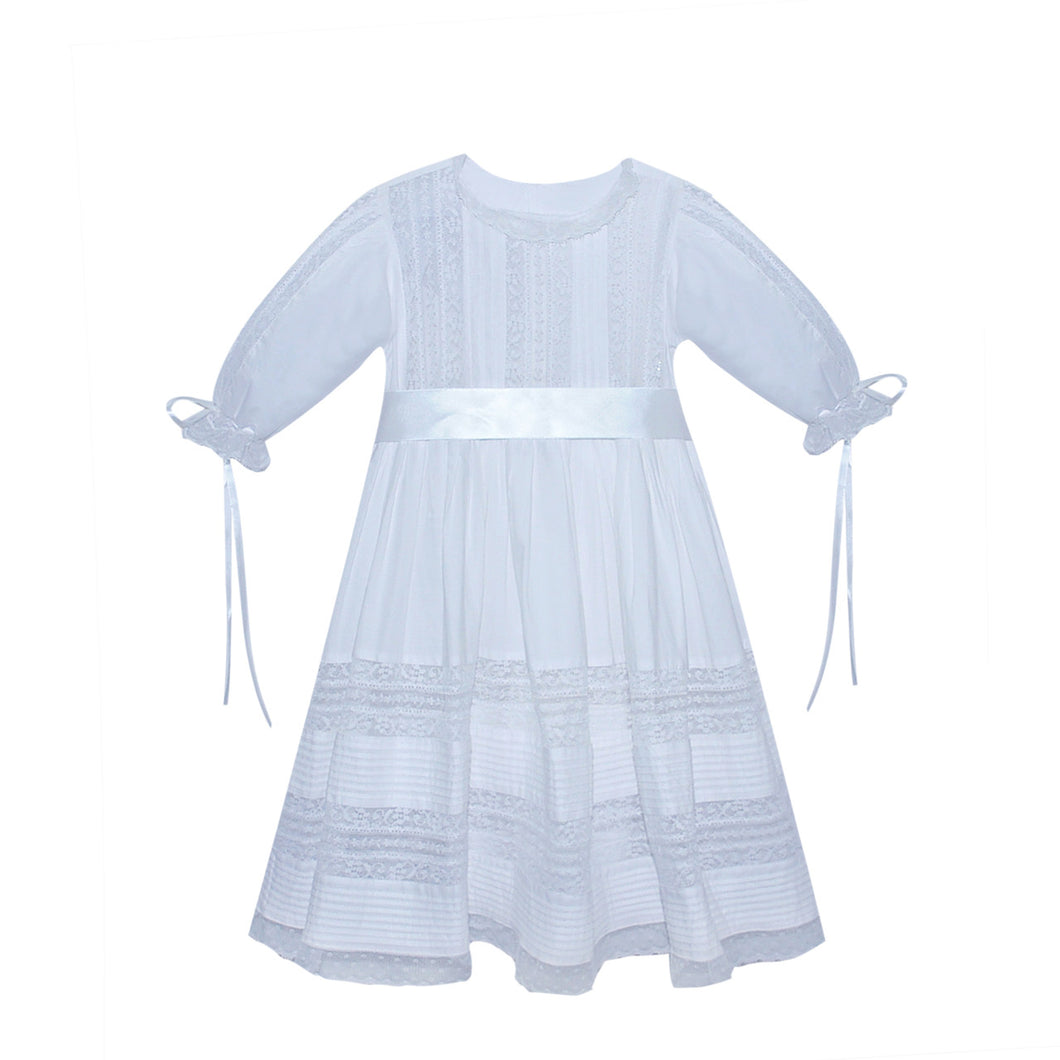 P&R Ella Jane White Long Sleeve Lace Dress