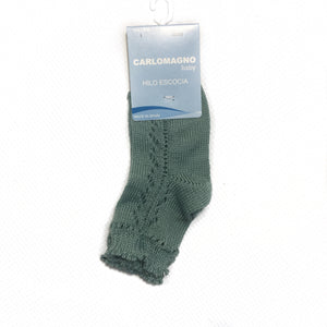 Carlomagno Verde Low Crochet Sock