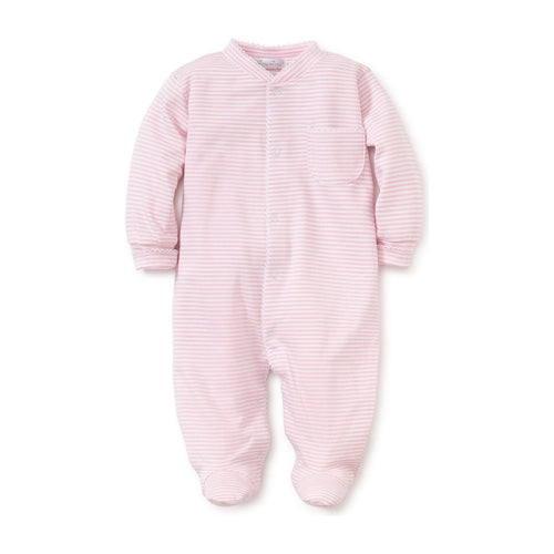Kissy Kissy Striped Footie Pink