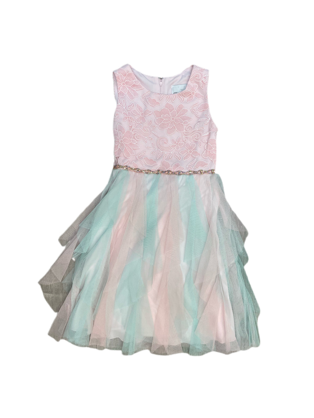 Rare Editions Pink/Mint Mermaid Dress