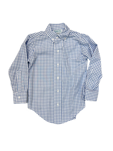 Funtasia Too Blue/White Windowpane Button Down