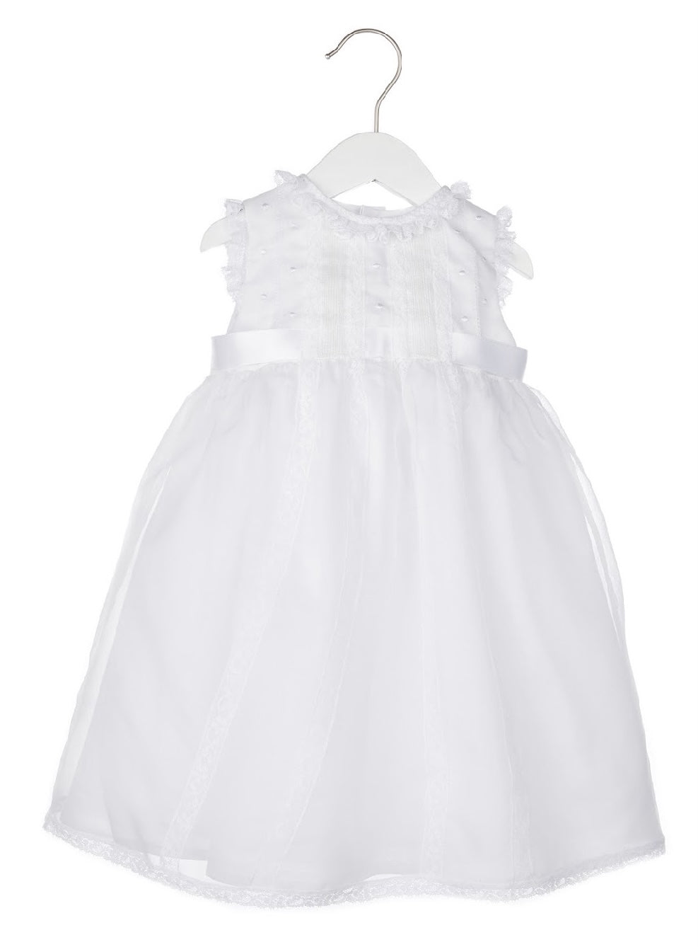 Luli & Me Organza Silk Dress-White