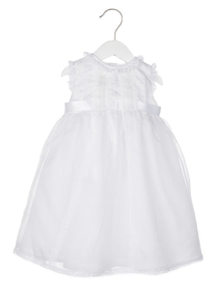 Luli & Me Organza Silk Dress-White