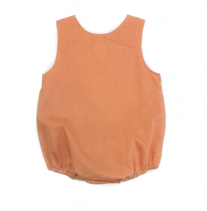 Banbury Button Shoulder Bubble Orange Check