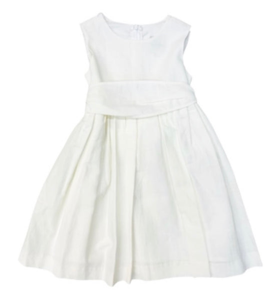 Maggie Breen Sleeveless Linen Dress w/ Sash