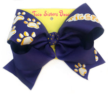 Two Sisters Purple Tiger Paw Bow