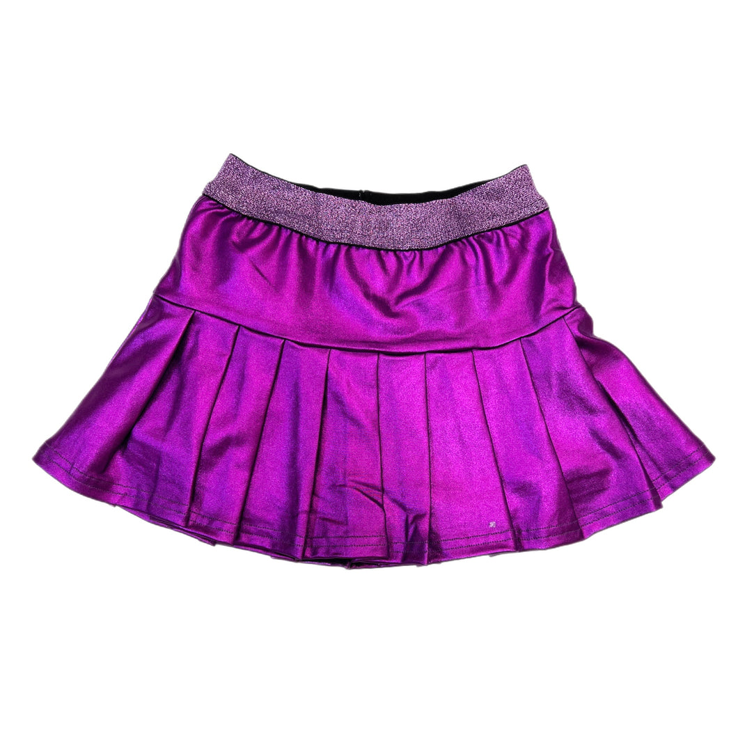 Evie's Closet Shiny Purple Skort