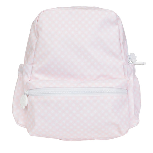 Apple of My Isla Pink Gingham Backpack