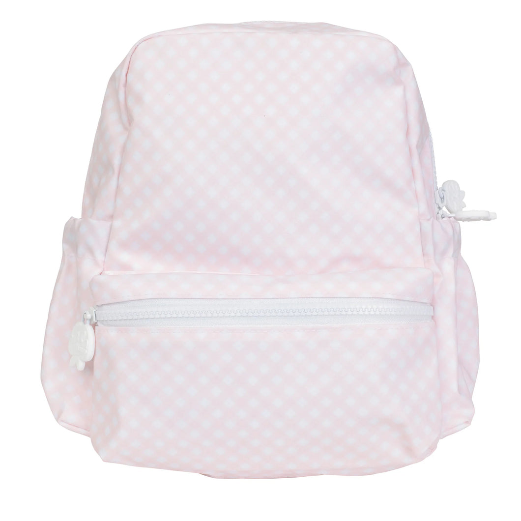 Apple of My Isla Pink Gingham Backpack