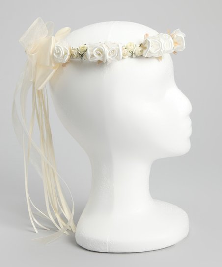 Kids Dream Ivory Flower Crown w/ Bow