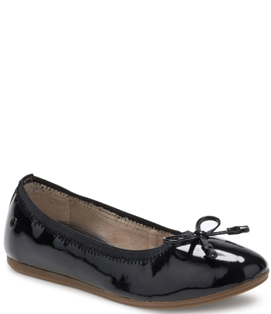 Hush puppies black sales flats