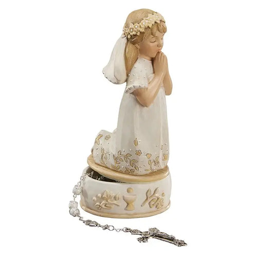 Praying Girl Rosary Keepsake Box