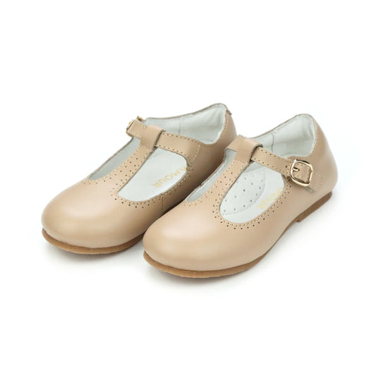 Lamour Eleanor T- Strap Flat-Latte