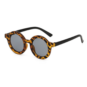 Leopard Retro Round Sunglasses