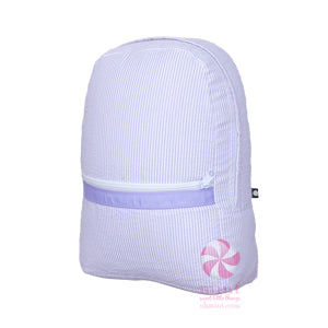 Oh Mint Lilac Seersucker Medium Backpack