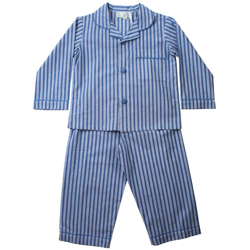 Powell Craft Blue/White Stripe Long PJ's