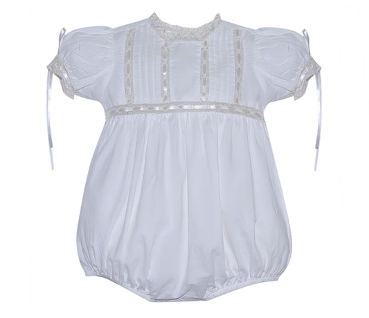 P & R Margaret Bubble-White w/ Ivory Lace & Ribbon
