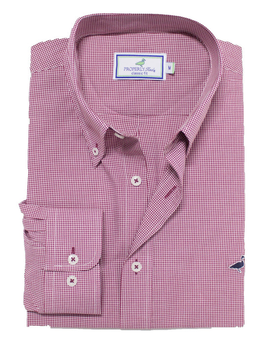Properly Tied Maroon Button Down
