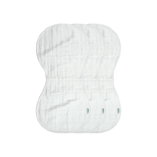 Green Sprouts White Muslin Burp Cloths-3 pk.