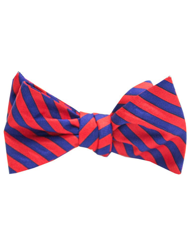 Properly Tied Navy/Red Stripe Bow Tie