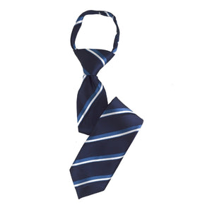 17" Navy/Blue Striped Zip Tie
