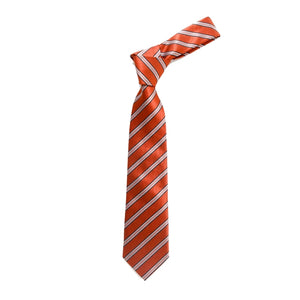 49" Orange Striped Tie