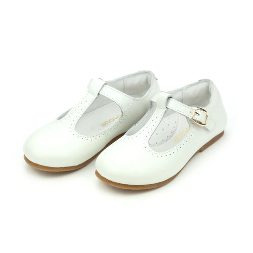 Lamour Eleanor T- Strap Flat-Pearl