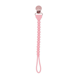 Itzy Ritzy Pink Beaded Silicone Pacifier Clip