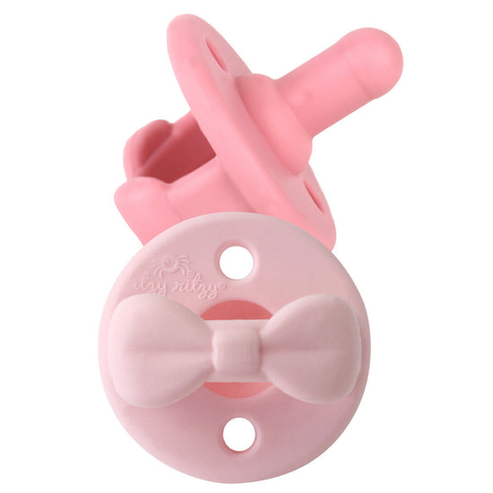 Itzy Ritzy Pink Bows Sweetie Soother Pacifier 2-Pack