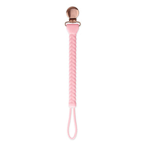 Itzy Ritzy Pink Braid Pacifier Clip