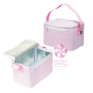 Oh Mint Pink Seersucker Lunch Box