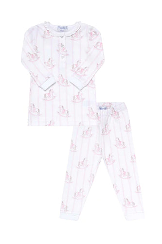 Nella Pima Pink Rocking Horse Pajamas