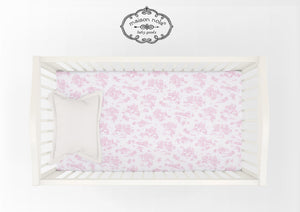 Maison Nola Toile Crib Fit-Pink