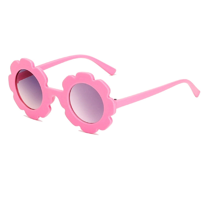 Girls Pink Sunflower Sunglasses