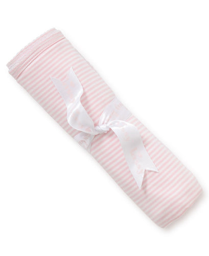 Kissy Kissy Striped Blanket Pink