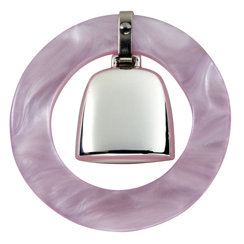Salisbury Pink Sterling Teething Ring/Rattle