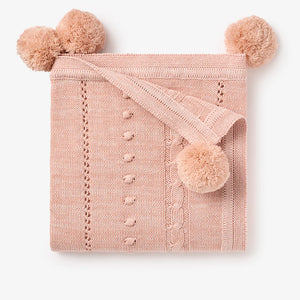 Elegant Baby Popcorn Pointelle Blanket-Pink