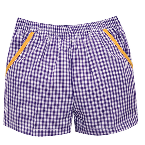 Southern Saturday Purple/Gold Shorts