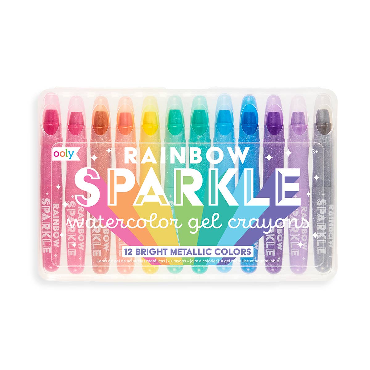 Rainbow Sparkle Metallic Watercolor Gel Crayons