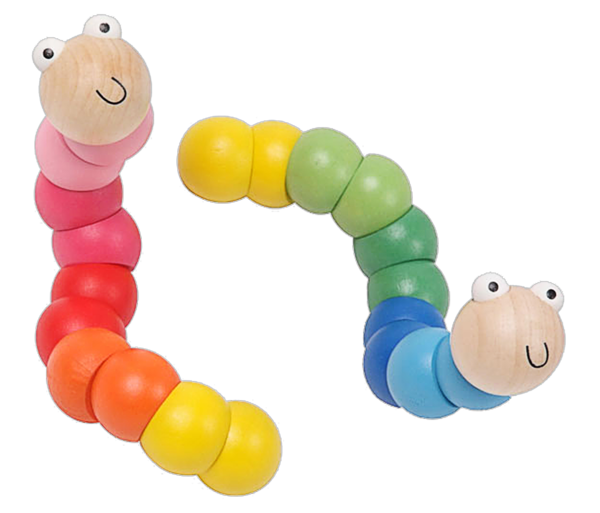 Ganz Primary Colored Twisty Worm
