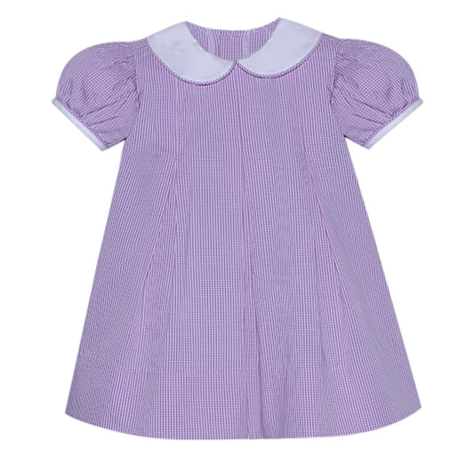 RN Reese Lavender Gingham Dress