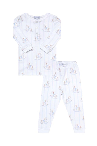 Nella Pima Blue Rocking Horse Pajamas