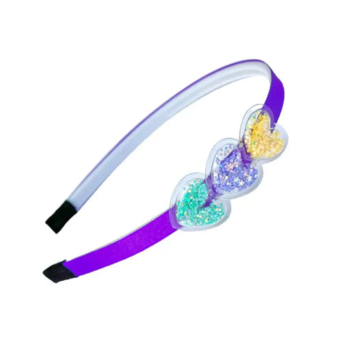 Lolo Mardi Gras 3 Heart Shaker Headband